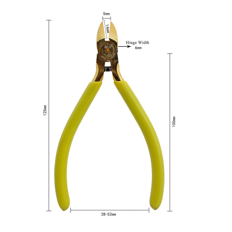 BEST BST-A05J 5.0-inch Clamp Pliers Diagonal Pliers Oblique Mouth Nozzle Tip-5