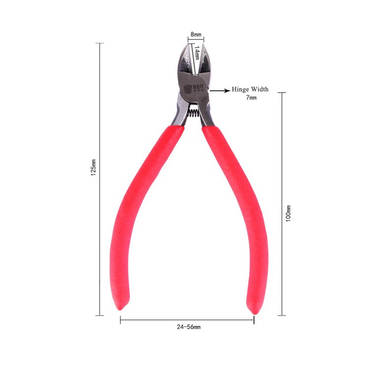 BEST BST-A05 Professional Oblique Mouth Pliers PVC Coated Handle-3