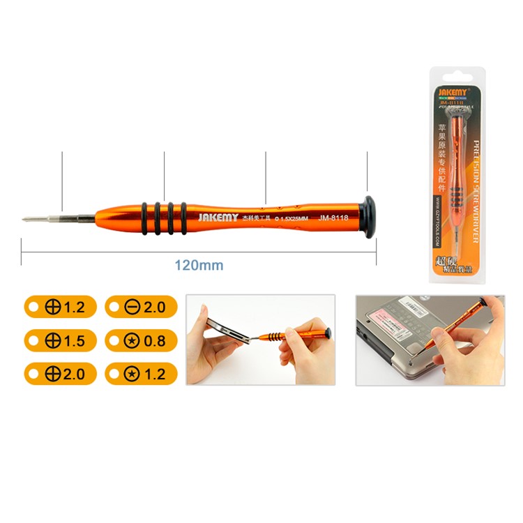 JAKEMY JM-8118 Precision Pentalobe 0.8 Screwdriver Disassemble Repair Tool for iPhone-7