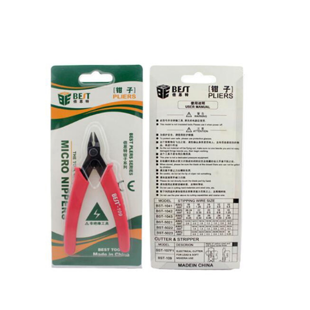 BEST BST-109 Electronic Copper Wire Cutting Cable Cutter Diagonal Pliers-6