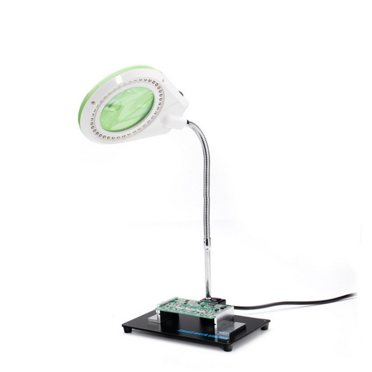YIHUA 628A 10X Adjustable LED Light Welding Magnifier Desktop Stand - AC 110V / CN Standard Plug-1
