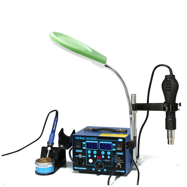 YIHUA 628A 10X Adjustable LED Light Welding Magnifier Desktop Stand - AC 110V / CN Standard Plug-4