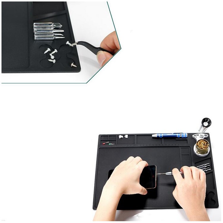 YIHUA Heat Insulation Repair Platform Silicone Mat for Soldering Iron, Size: 327 x 206mm-4