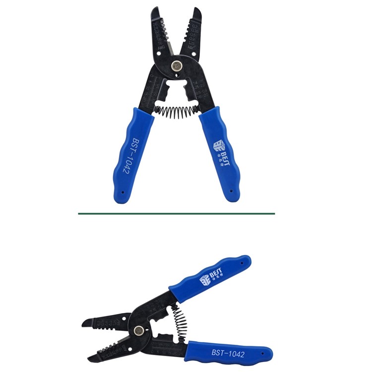 BEST BST-1042 Professional Wire Stripper Pliers Crimper Cable Stripping Crimping Cutter Hand Tool-3