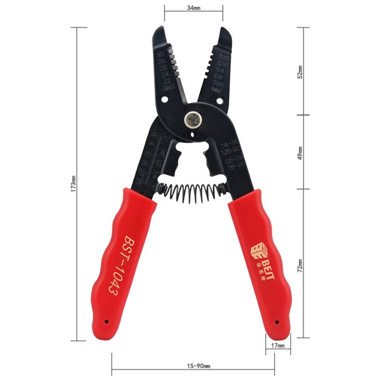BEST BST-1043 Multi Functional Wire Stripper and Cutter Plier Hand Tool-2