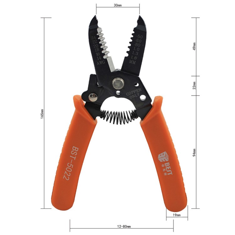 BEST BST-5022 Professional Wire Stripper and Cutter Plier Hand Tool-2