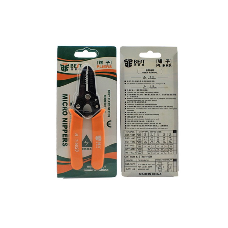 BEST BST-5023 Multi-Purpose Electrical Wire Stripping and Cutting Plier Tool-6