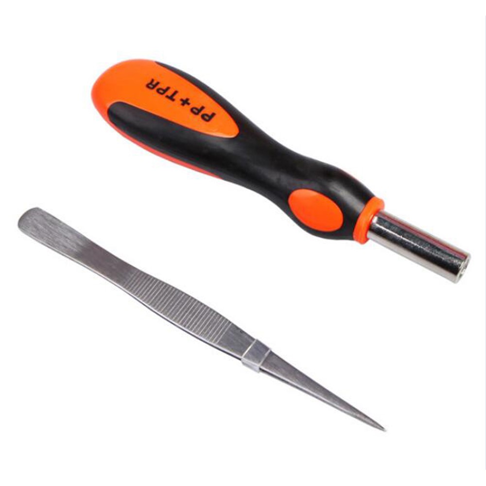 BEST BST-8902 30 in 1 Multipurpose Repair CR-V Screwdriver Tweezer Set Tools Kit for Phone PC Repair-4