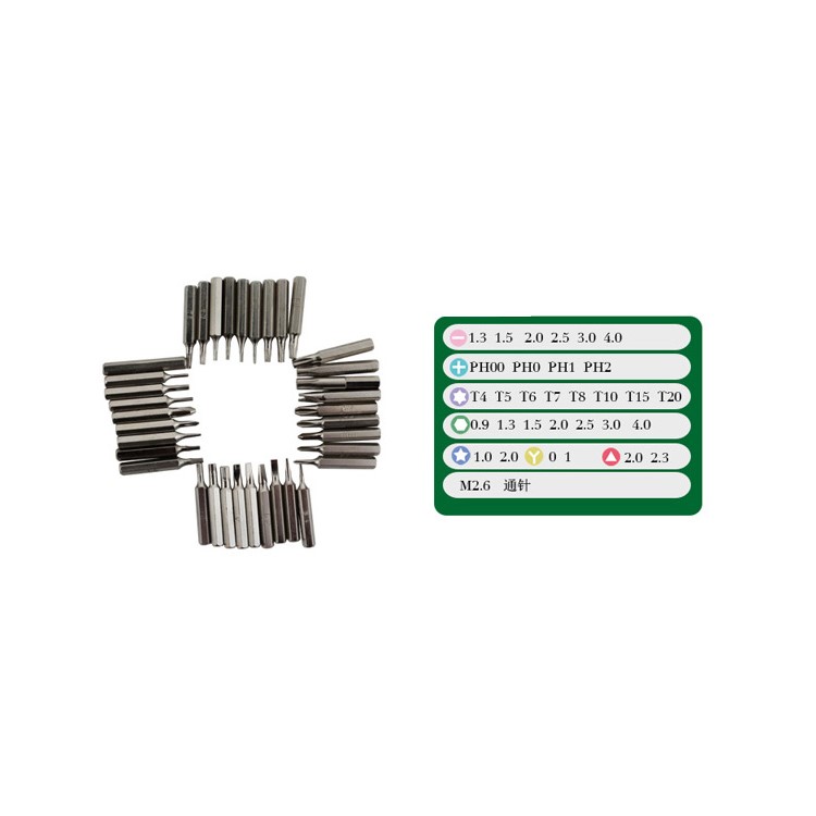 BEST BST-888A 38 in 1 Interchangeable CR-V Bits Screwdriver Set Multipurpose Repair Tool Kit for Phones PCs-3