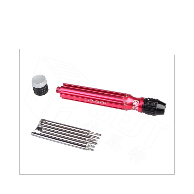 BEST BST-889B 6-in-1 Non-slip Handle Screwdriver Disassembly Repair Tool Set for Samsung Huawei Xiaomi Etc.-1