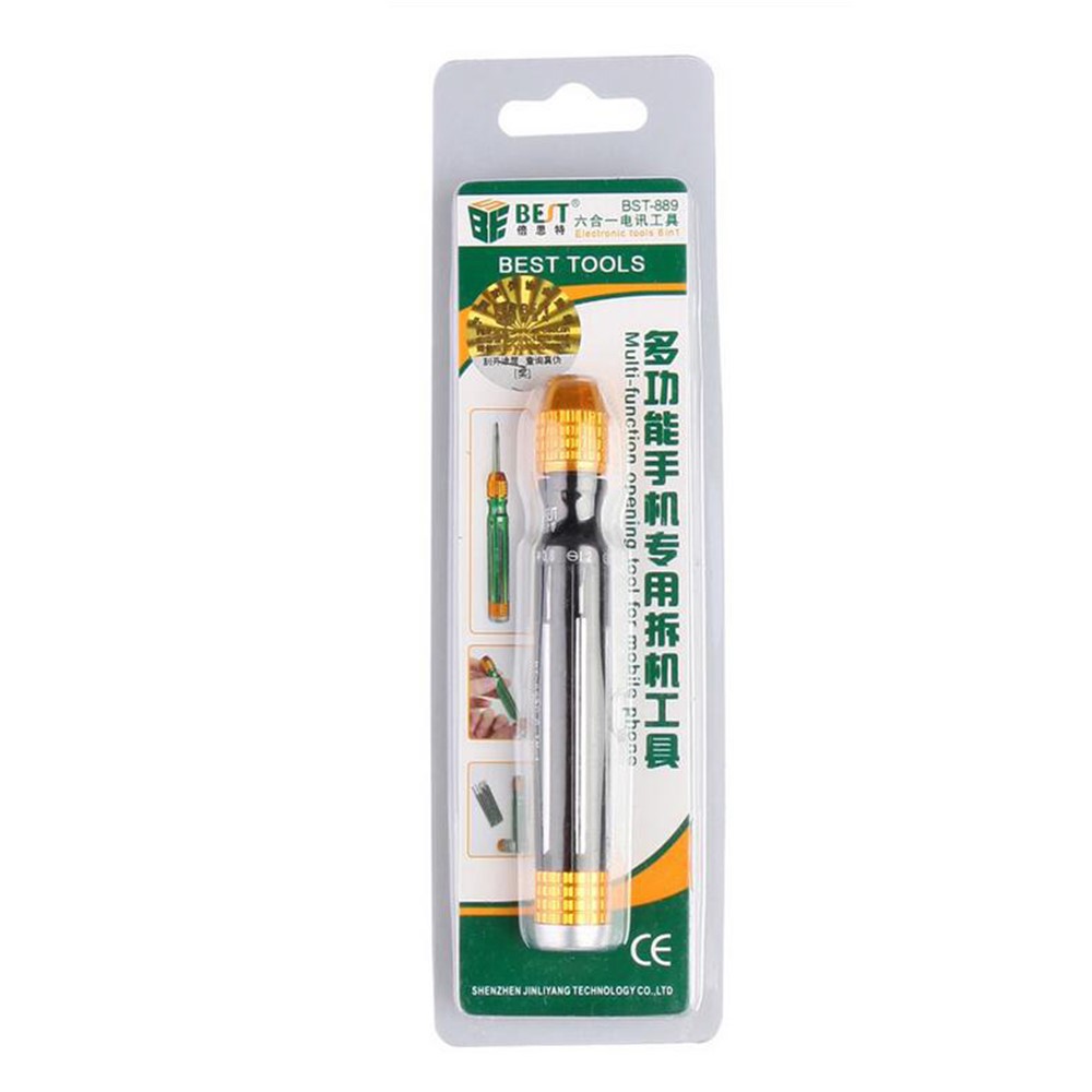 BEST BST-889C 6-in-1 Professional Precise Screwdriver Set Multi-functional Repair Tools Kit for Samsung Huawei Xiaomi Etc.-3