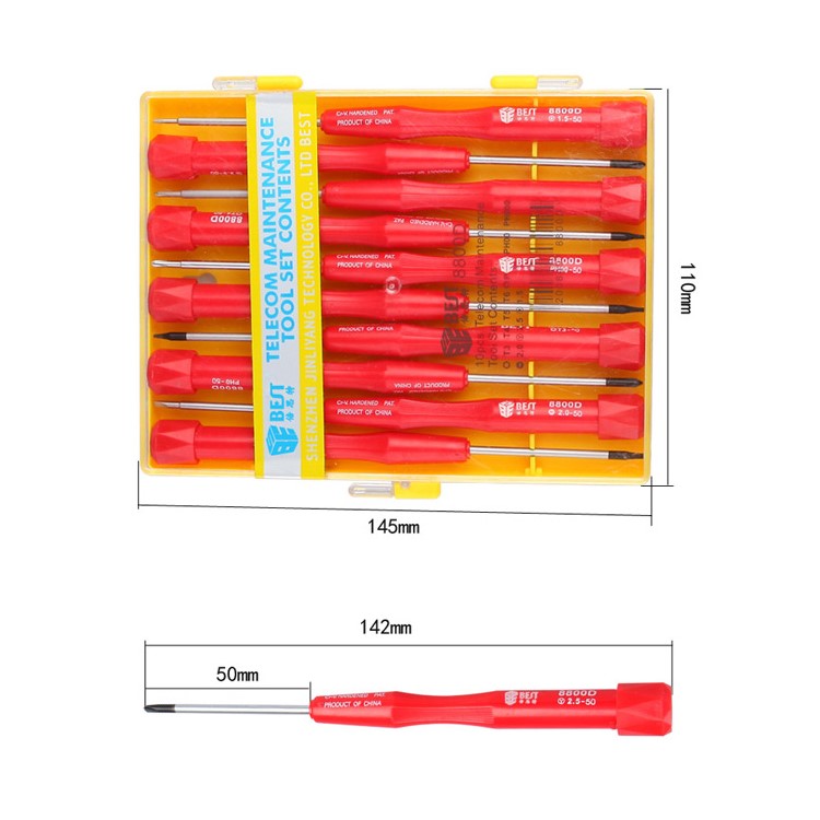 BEST BST-8800D 10-in-1 Anti-slip Multi-purpose Precision Screwdriver Set Tool-6