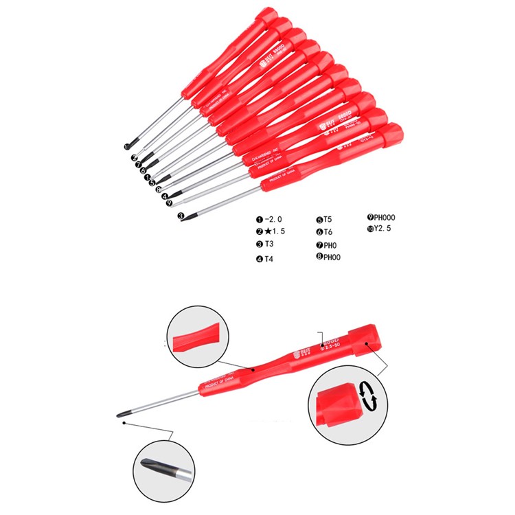 BEST BST-8800D 10-in-1 Anti-slip Multi-purpose Precision Screwdriver Set Tool-7