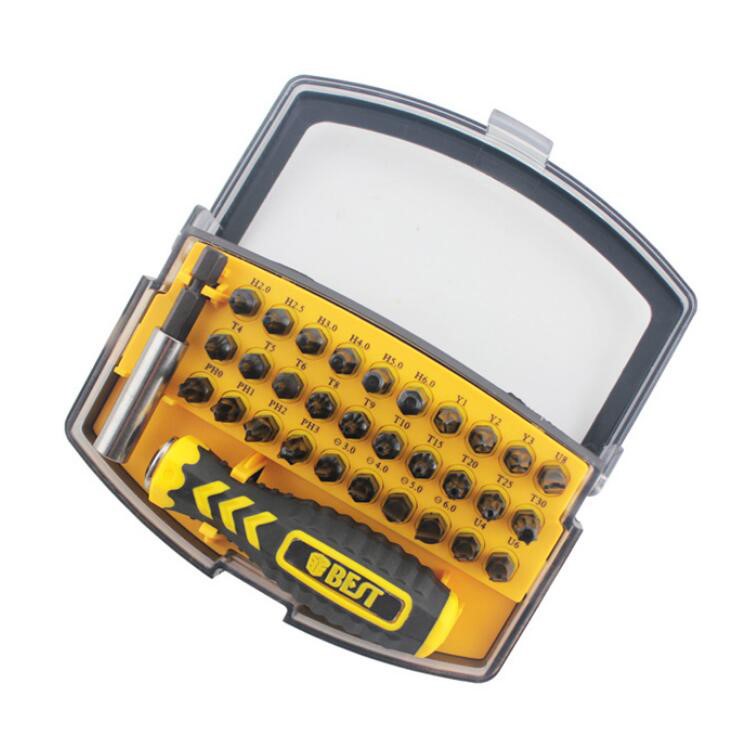 BEST BST-2166C 32 in 1 Interchangeable CR-V Bits Screwdriver Set Multipurpose Repair Tools Kit-2