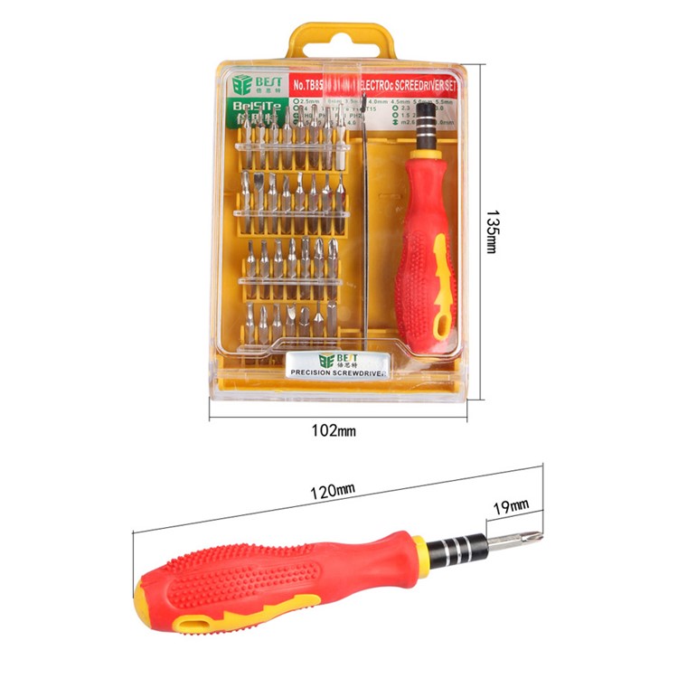 BEST BST-8530 31-in-1 Professional Screwdriver Tweezers Bits Repair Tool Kit-2