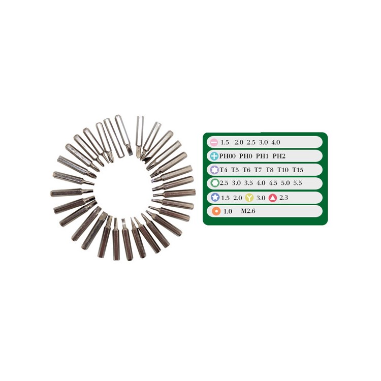 BEST BST-8530 31-in-1 Professional Screwdriver Tweezers Bits Repair Tool Kit-3