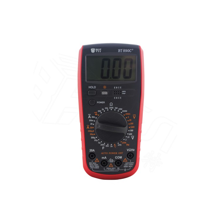 BEST BST-890C+ Modern Digital Multimeter AC/DC Voltage Current Resistance Diode Tester with Large LCD Screen-1