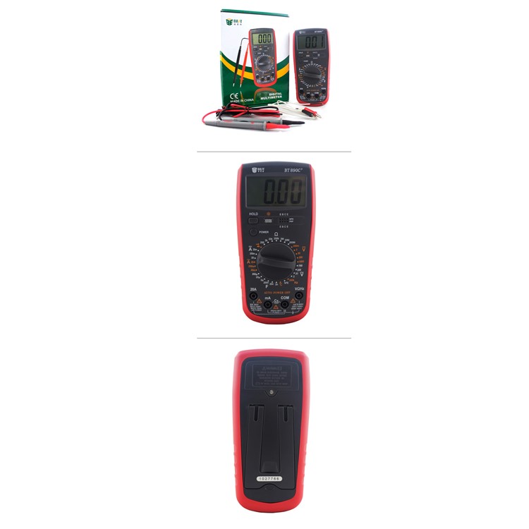 BEST BST-890C+ Modern Digital Multimeter AC/DC Voltage Current Resistance Diode Tester with Large LCD Screen-4