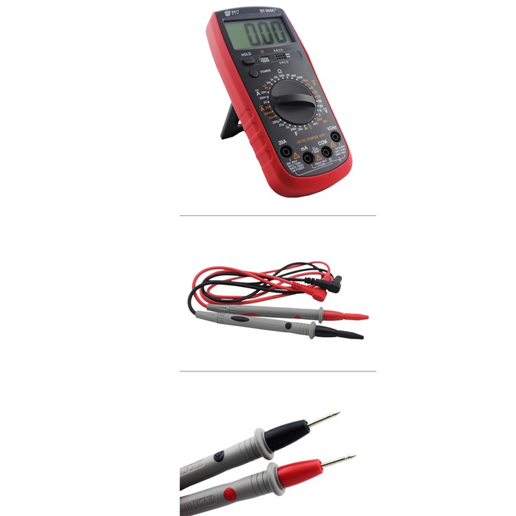 BEST BST-890C+ Modern Digital Multimeter AC/DC Voltage Current Resistance Diode Tester with Large LCD Screen-5