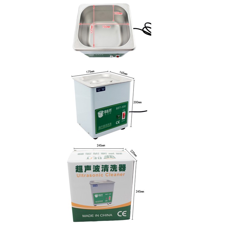 BEST BST-300 110V 50W 1.8L Stainless Steel Ultrasonic Cleaner Ultrasonic Cleaning Machine - US Plug-2