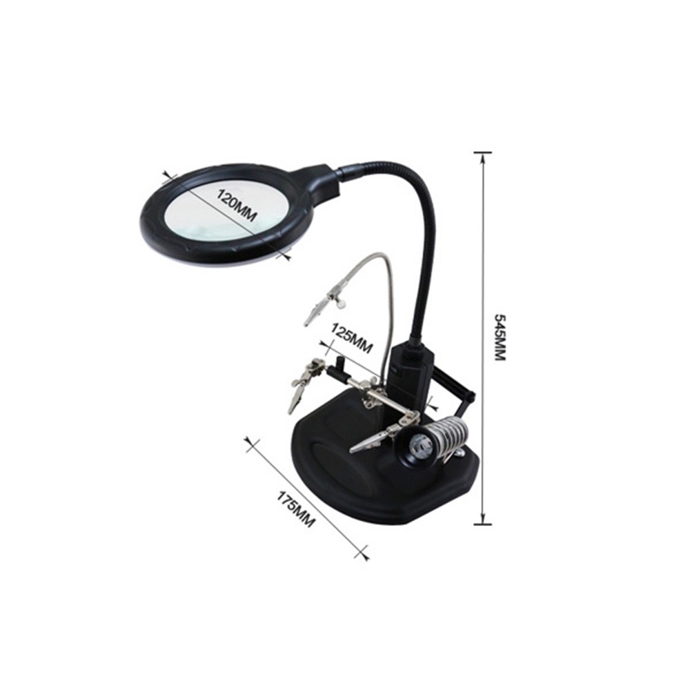 BEST BST-308L LED Lamp 2.5X/4X Magnifying Glass with Clips-2