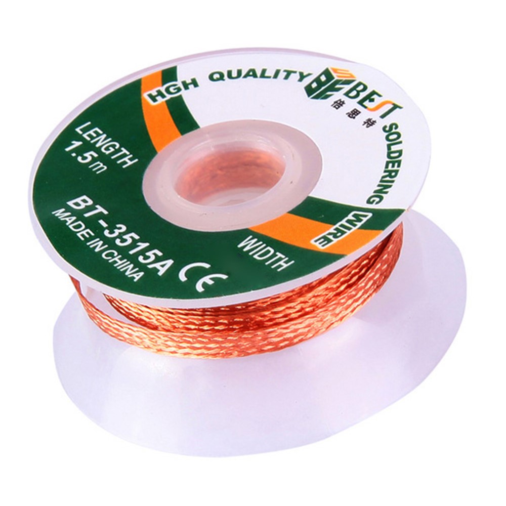 BEST BT-3515A 3.5mmx1.5m Copper Alloy Braided Desoldering Wick Wire Tool-3