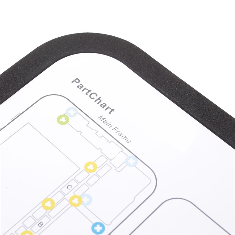 Heat Insulation Repair Platform Mat for iPhone X with Magnetic Screw Section-4