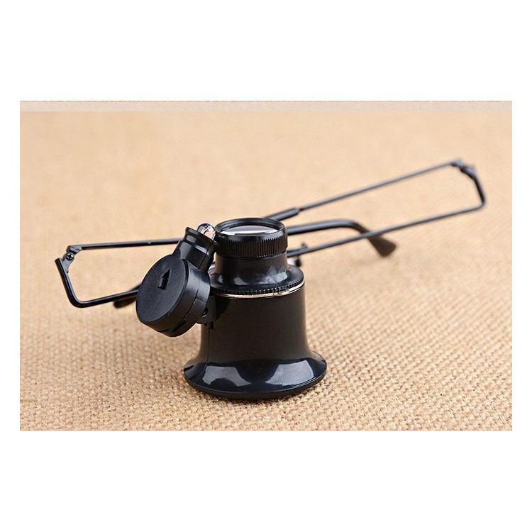 Monocle 20X Magnifier Eyewear Style Magnifier with LED Light-1