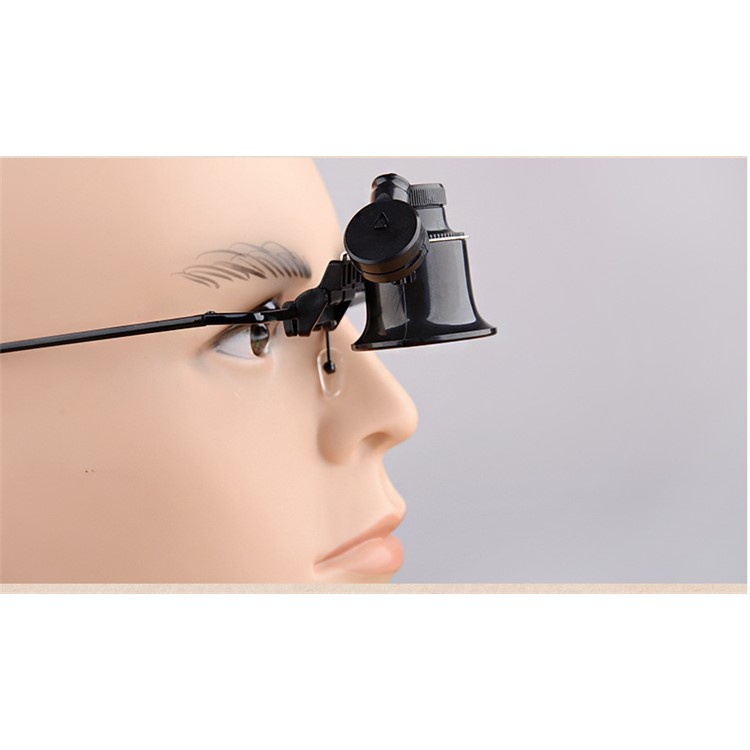 Monocle 20X Magnifier Eyewear Style Magnifier with LED Light-10