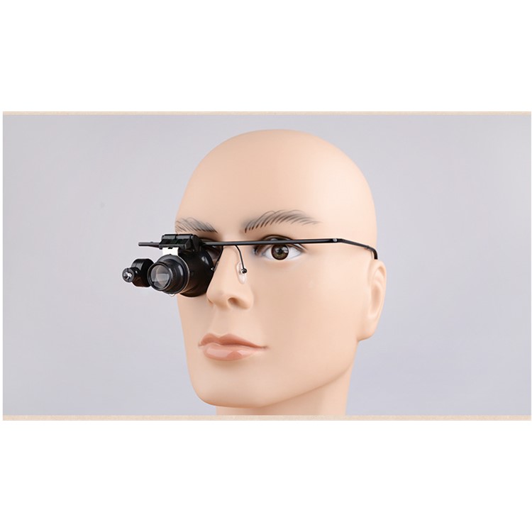 Monocle 20X Magnifier Eyewear Style Magnifier with LED Light-11