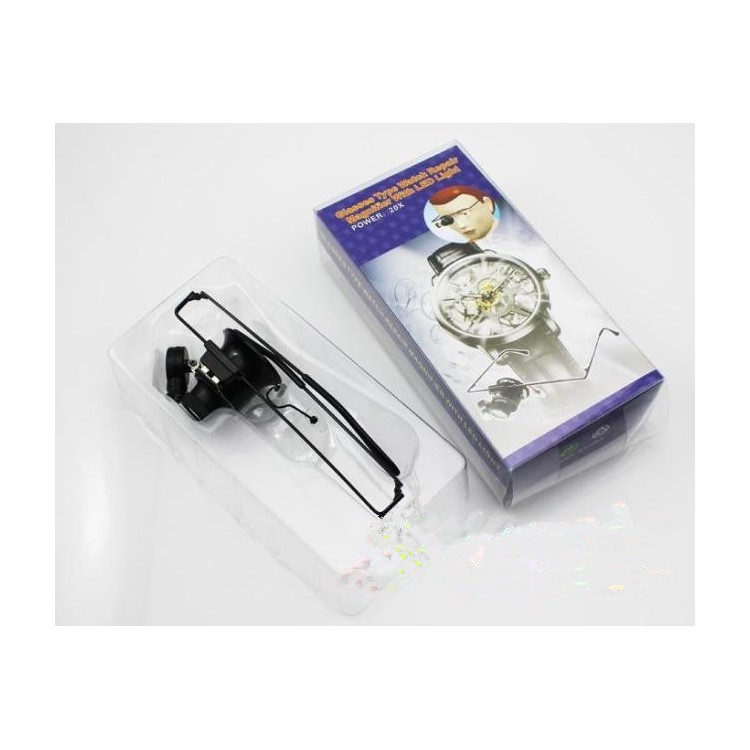 Monocle 20X Magnifier Eyewear Style Magnifier with LED Light-15