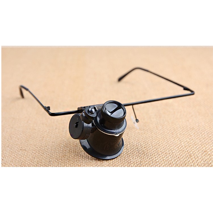 Monocle 20X Magnifier Eyewear Style Magnifier with LED Light-2
