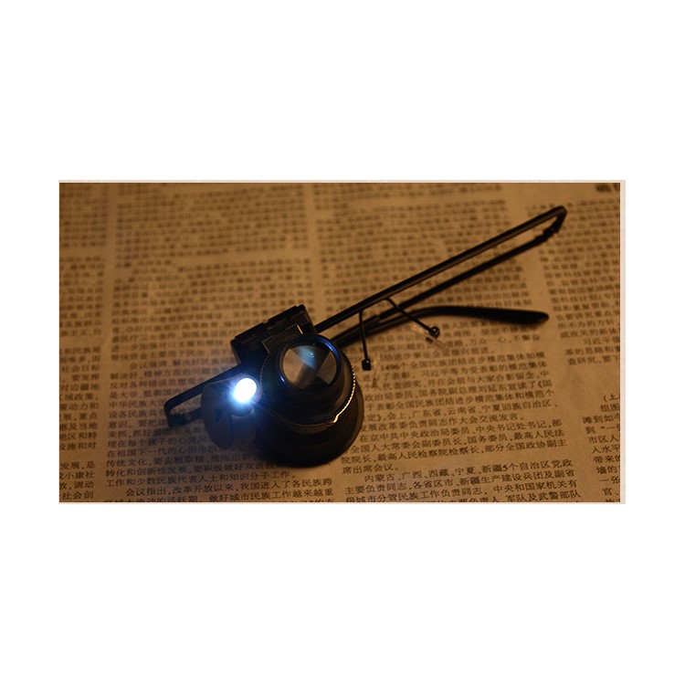 Monocle 20X Magnifier Eyewear Style Magnifier with LED Light-7