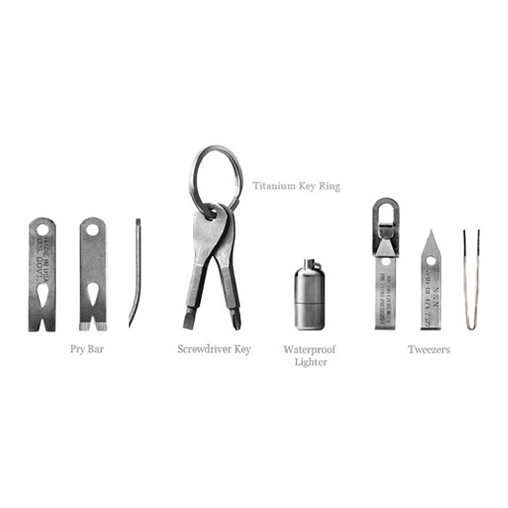 XTOOLS Key Style EDC Stainless Steel Slotted and Phillips 2 Screwdrivers Tool Set with Key Ring-15