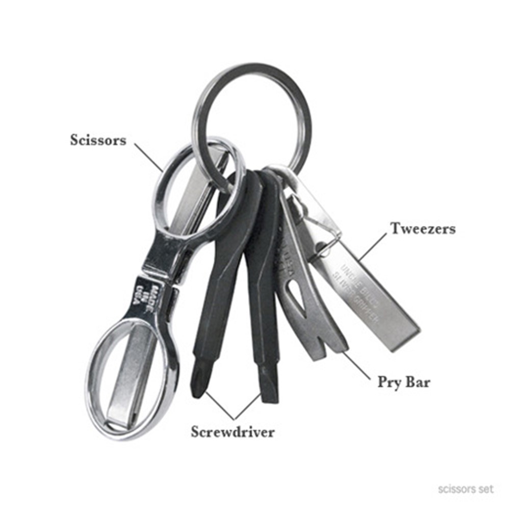 XTOOLS Key Style EDC Stainless Steel Slotted and Phillips 2 Screwdrivers Tool Set with Key Ring-16