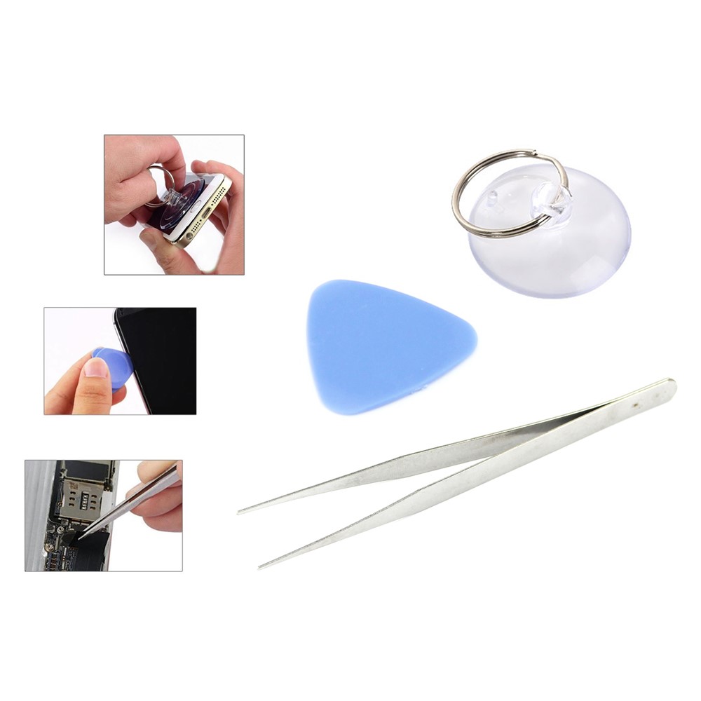 JF-8162 9-in-1 Battery Adhesive Sticker + Waterproof Adhesive Sticker Screwdriver Pry Repair Tool Kit for iPhone 8 4.7-4