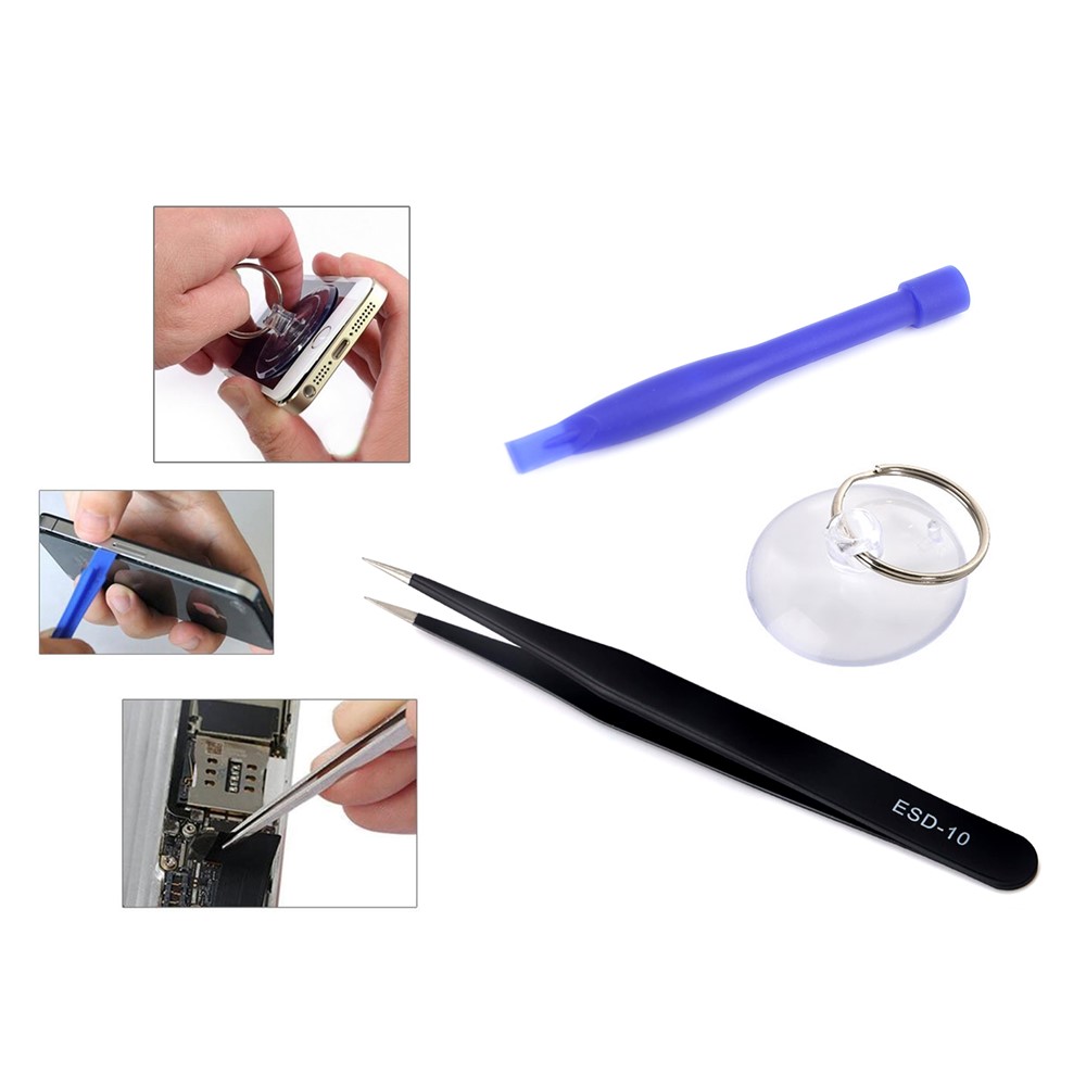JF-8163 7-in-1 Battery Adhesive Sticker Screwdriver Repair Tool Set for iPhone 8 Plus-4