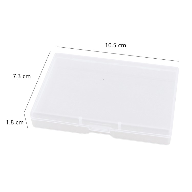 P8838 Clear Mini Plastic Storage Box Snap Closure for Pencils Tool Drill Bits, Size: 10.5x7.3x1.8cm-2