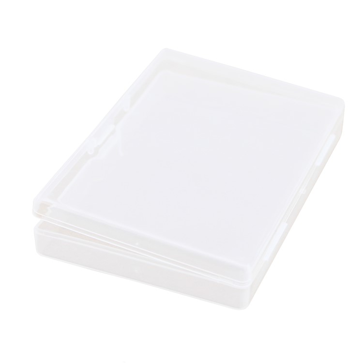 P8838 Clear Mini Plastic Storage Box Snap Closure for Pencils Tool Drill Bits, Size: 10.5x7.3x1.8cm-4