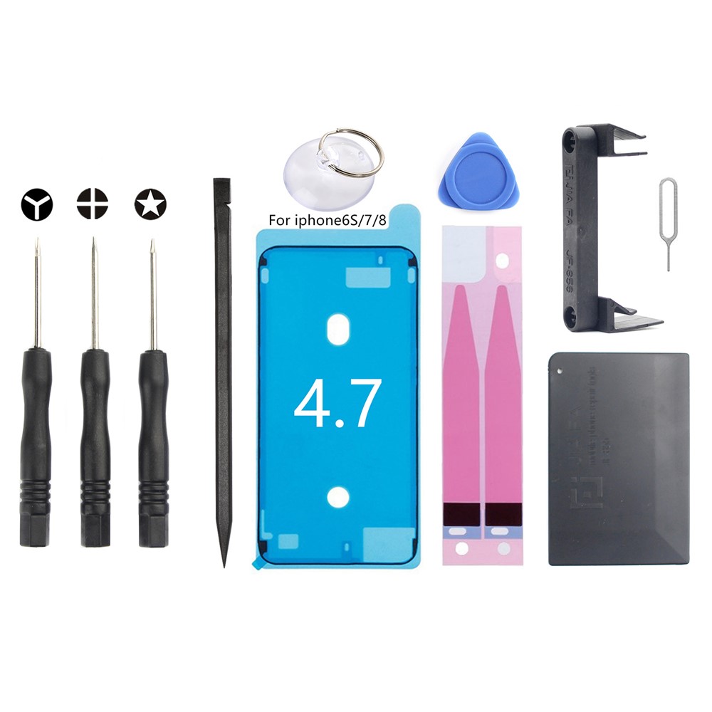 JF-8160 11-in-1 Battery Adhesive Sticker + Waterproof Adhesive Sticker Screwdriver Repair Tool Set for iPhone 8 4.7 Battery-1