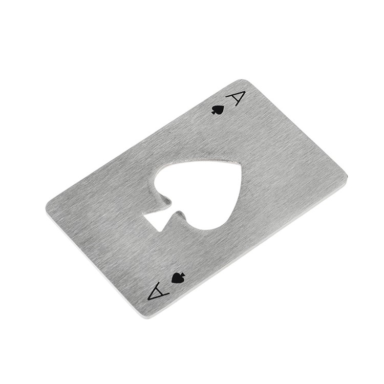Spade A Pattern Heavy Duty Stainless Steel Flat Bottle Opener-3