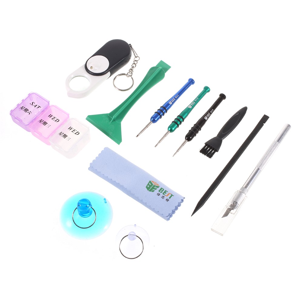 BST-607 11-in-1 Professional Screwdriver Repair Disassemble Tool Set for iPhone Huawei Smartphone-1