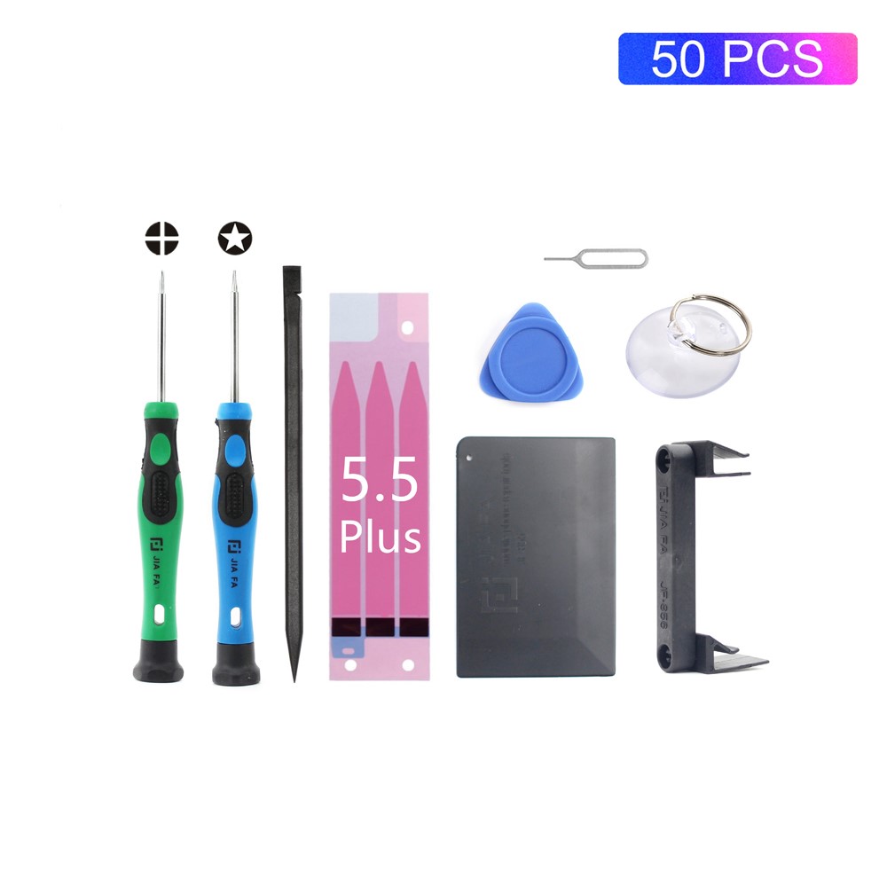 50PCS/Lot JF-8157 9-in-1 Battery Adhesive Sticker Screwdriver Repair Tool Set for iPhone 8 Plus / 7 Plus / 6s Plus / 6 Plus-1