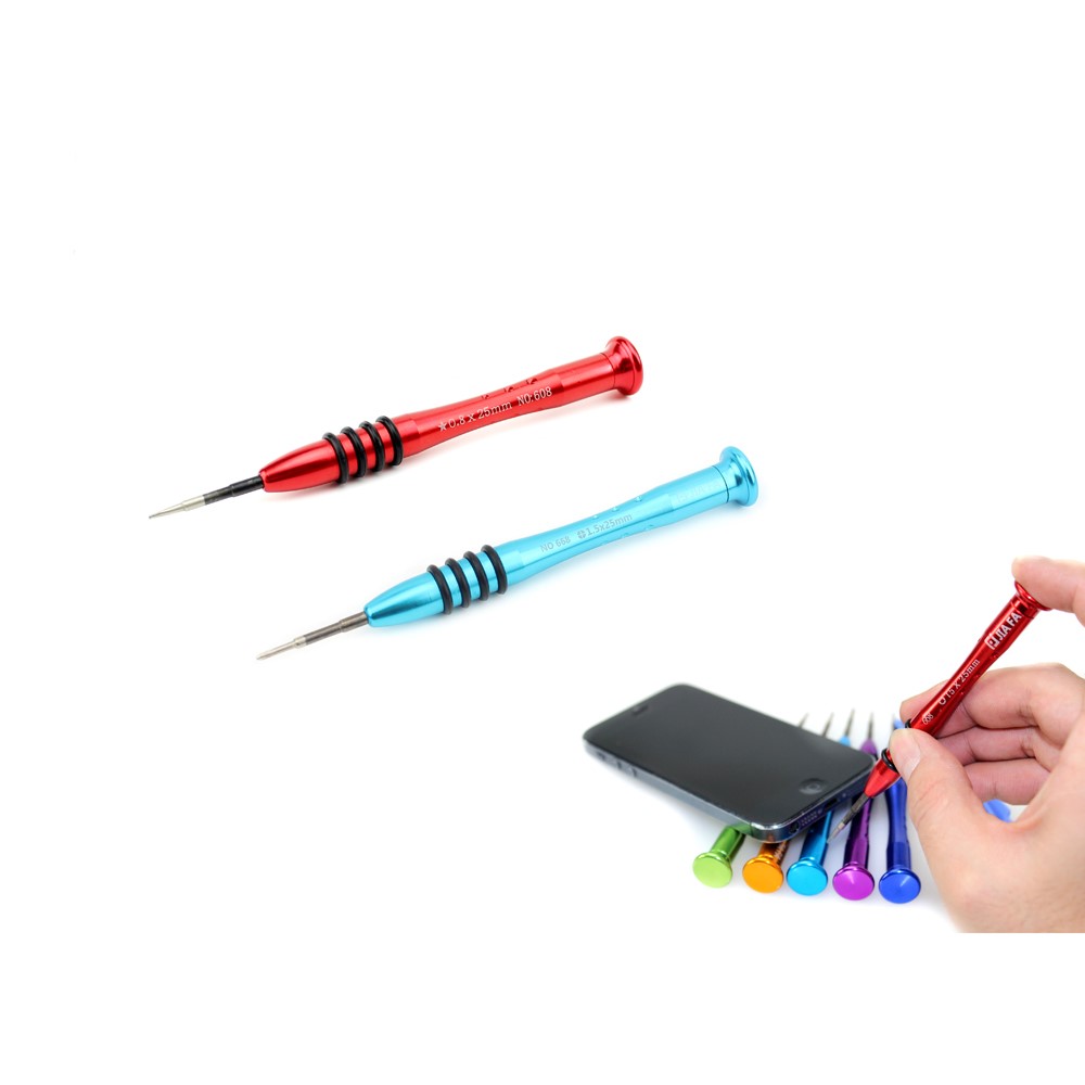 50Pcs JF-8165 6-in-1 Battery Adhesive Sticker Screwdriver Repair Tool Set for iPhone 5 / 5c / SE-2