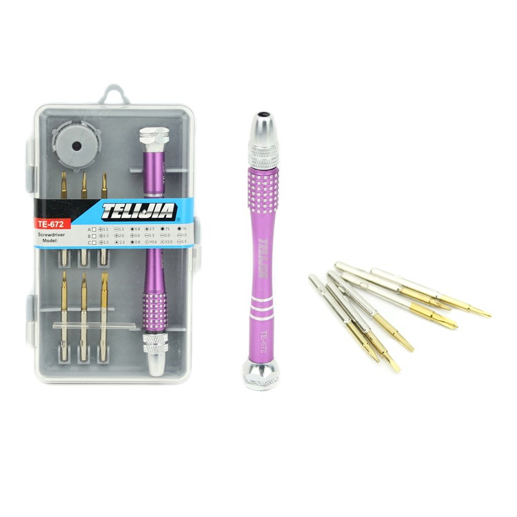TE-672 8-in-1 Precision Handle Screwdrivers Repair Tools Set-1