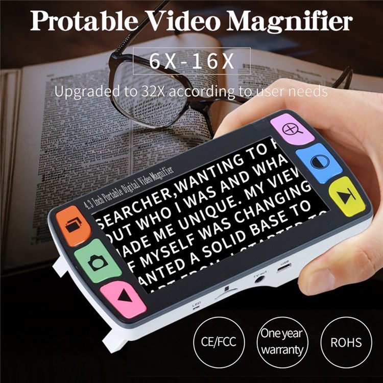 FD43 4.3 inch 12 Modes Portable Digital Video Magnifier - US Plug-2