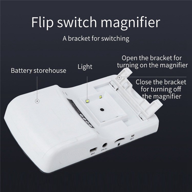FD43 4.3 inch 12 Modes Portable Digital Video Magnifier - US Plug-4