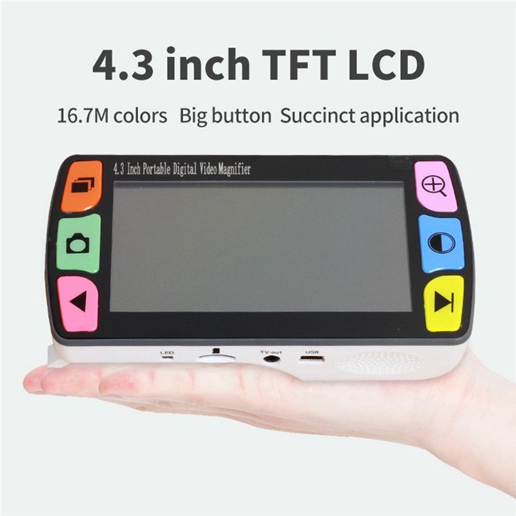 FD43 4.3 inch 12 Modes Portable Digital Video Magnifier - US Plug-5