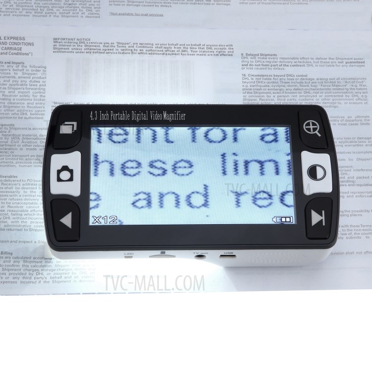 FD43 4.3 inch Portable Digital Video Magnifier Reading Aid for Low Vision - EU Plug-22