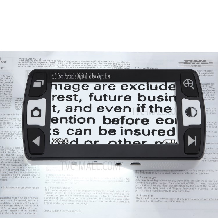 FD43 4.3 inch Portable Digital Video Magnifier Reading Aid for Low Vision - EU Plug-8